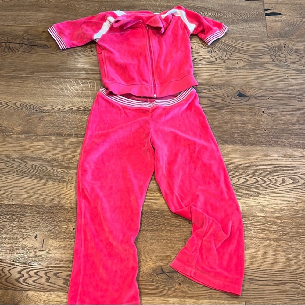 Adidas Vintage Pink Velour Jogging Suit